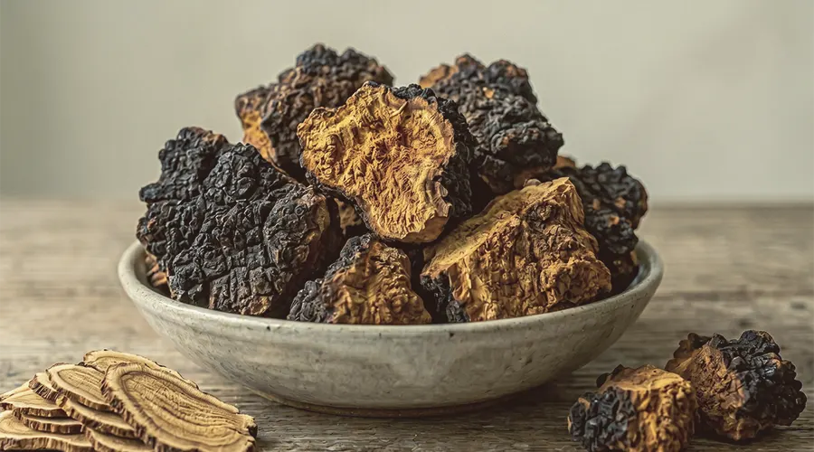 Jamur Chaga (Inonotus obliquus)