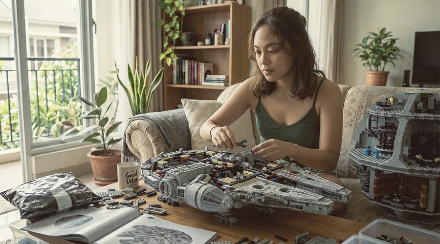 Merakit Lego Milennium Falcon